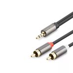 3.5 Mm To 2Rca Kablo 2Lıne Gold 1.5M Siyah Hdx1067