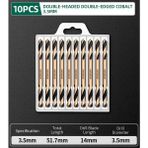 3.5mm 10 Adet Yeşil Burgu Bit Çift Başlı Çift Kenarlı Metal Paslanmaz Çelik Kobalt Ultra Sert Matkap Demir Delme 3.0-6.0mm Matkap Ucu (Yurt Dışından) - Renkli