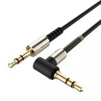 3.5Mm Aux Kablosu Jak Erkek Erkek L Tipi 1 Metre Ses Aktarım Kablosu (5224)