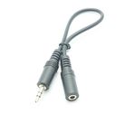3.5Mm Erkek 3.5Mm Dişi Stereo Aux Uzatma Kablosu 15Cm