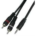 3.5Mm Jack To 2 Rca Ses Kablosu - Aux - Amfi Hoparlör Ses Sistemi Bağlantı Kablosu 1.8 Metre