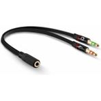 3.5mm Stereo Aux Kulaklık Mikrofon Girişi Ayırıcı Çoklayıcı Jack Kablo