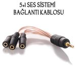 3.5Mm Stereo Erkek 3 X 3.5 Mm Stereo Dişi 5 1 Ses Sistemi Kablosu