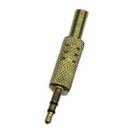 3.5mm Stereo Erkek Jak Altın Kaplama Metal Kasa Ses Kablosu Tamir Konnektörü Kulaklık Aux Uç Gold