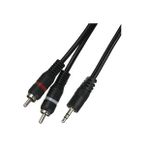 3.5mm Stereo To 2rca Aux Ses Kulaklık Çevirici Kablosu (1.8 Metre)