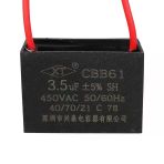 3.5Uf 450Vac Siyah 10Cm Kablolu Kare Tip Kutupsuz Kondansatör