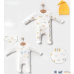 3-6 Ay Erkek Bebek Tulumu Araba Sarı 4'lü Sarı