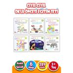 3 - 6 Yaş Okul Öncesi Cıvıl Cıvıl Eğitim Seti - Çıkartmalı Etkinlik Kitabı