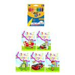 3-6 Yaş Zevkli Boyama 5 Li Kitapları+silinebilir 12li Pastel Boya