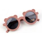 3-8 Yaş Cool Ayıcık Çocuk Güneş Gözlüğü 400 Uv Koruma -Koyu Pembe - Gül Kurusu
