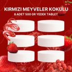 3 Adet 2X500 gr Nem Alıcı Rutubet ve Küf Önleyici Yedek Tablet Kırmızı Meyve - Beyaz - 10,5