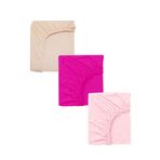 3 Adet 40 x 80 + 10 cm Anne Yanı Lastikli Penye Kumaş Bebek Çarşafı