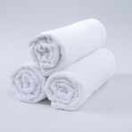 3 Adet 50 x 90 cm Mikrofiber El Yüz Kuaför Berber Spor Havlusu Leke ve Saç Boyası Tutmayan - Beyaz