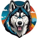 3 Adet 9x9 cm Sibirya Kurdu Sticker Araba Motor Laptop Kask Sticker