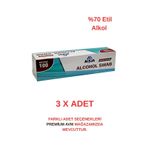 3 Adet Alkollü Mendil Swab 100 Lü Cilt & Yüzey Temizleme Hijyen Mendili Şeffaf