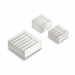 3 Adet Aluminyum Metal Soğutucu Blok Raspberry Pi Termal Etiket Gümüş Renk Radyatör Amfi Led Entegre Vga Ram Memory Cpu Gpu Transistör Peltier Isı Düşürücü