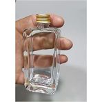 3 Adet Boş Gold Kapaklı Kolonya Şişesi Doldurulabilir Cep Cam Parfüm Şişesi 50 Ml, Spreylise065