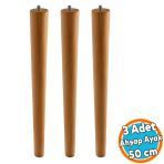 3 Adet Boyalı Ahşap Silindir Sehpa Ve Masa Ayağı Ayakları Aksesuarları Modern Tasarım 50 Cm