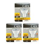 (3 Adet) Cata 8W (50W) 3000K (Sarı Işık) Gu10 Duylu Led Spot Ampul