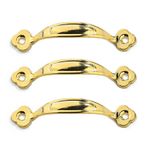 3 adet çekmece kulpu vintage mobilya kulpları çinko alaşım kulp kapı tokmağı gardırop dolap kapıları için çekmeli düğmeler, komodin, dolap için dekorasyon, delik mesafesi 66 mm (altın)