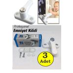 3 Adet Celık Pvc Kapi Pencere Emniyet Kilit Pimapen Kilit Bebek Cocuk Guvenlik Kiliti Dugmeli Kilit