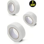 3 Adet Çift Taraflı Yapıştırma Köpük Bantı (18MMX2MT)-TABLO Asmak Şerit LED Montaj Yapıştırıcı Bandı