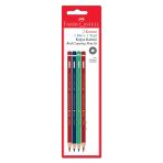 3 Adet Faber Castell 4'Lü Karışık Kopya Kalemi (2 Kırmızı + 1 Mavi + 1 Yeşil)