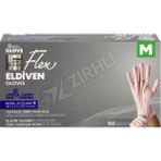 3 Adet Flex Pudrasız Eldiven M Boy 100'LÜ Krem