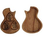3 Adet Gitar Seçim Seti, Akasya Kutusu Ile Gitar Seçimi, Doğal Tahıl Ile İnce Cilalı Seçim Gitar Çalma