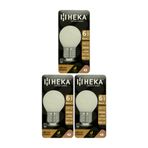 (3 Adet) Heka 6W (48W) 3000K (Sarı Işık) E27 Duylu Soft Led G45 Ampul