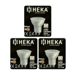 (3 Adet) Heka 6W (50W) 3000K (Sarı Işık) Gu10 Duylu Dim Edilebilir Led Spot Ampul