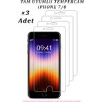 3 Adet iPhone Se1 / Se2 / Se3 Modelleriyle Uyumlu Temperli Cam Ekran Koruyucu Kırılmaz Cam (3 Adet) - Şeffaf