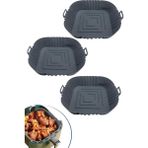 3 Adet Isıya Dayanıklı Yıkanılabilir Silikon Fırın ve Airfryer Kare Pişirme Matı, 20 cm Tyc
