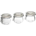 3 Adet Kapaklı Cam Kavanoz 130 ml Ikea 3'lü Set Reçellik Sızdırmaz Kilitli Kapak