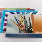 3 Adet Karton Kapak Spiralli Resim Defteri 35 x 50 cm 25 Yaprak