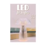 3 Adet LED Mum Kristal Tip Pil Dahil Dumansız Alev Ledli Yapay Dekoratif Mum Işığı Şeffaf PT429 - 0,5 W - Altın