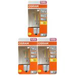 (3 Adet) Ledvance 7,5W Sarı Işık (2700K) E27 Duylu (Kalın Duy) Filament Led Ampul