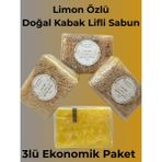3 Adet Limon Özlü Doğal Kabak Lifli Sabun 110GR X3 Adet Avantaj