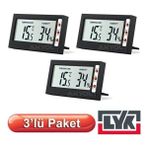 3 ADET LYK STH Mini Sıcaklık ve Nem Ölçer