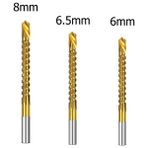 3 Adet Matkap Seti C Kasası 3/6 Adet Kobalt Matkap Ucu Seti Pilot Noktalı Spiral Vida Metrik Metal Büküm Matkap Ucu Musluk Seti Kesme Delme Parlatma (Yurt Dışından) - Drill Bits