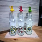 3 Adet Mini Cam Sosluk Seti- 250 cc - Çok Renkli - 250 ml