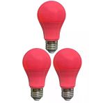 (3 Adet) Osaka 10W Pembe Işık E27 Duylu (Kalın Duy) Led Ampul