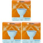 (3 Adet) Osaka 5W (40W) Beyaz Işık (6500K) G4 Duylu (İğne Bacak) Led Çanak Ampul