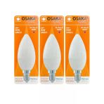 (3 Adet) Osaka 6W (50W) Günışığı (4000K) E14 Duylu (İnce Duy) Led Mum Ampul