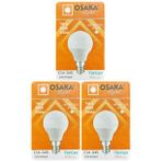 (3 Adet) Osaka 7W (50W) Beyaz Işık E14 Duylu (İnce Duy) Led Mini Ampul