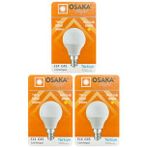 (3 Adet) Osaka 7W (50W) Sarı Işık E14 Duylu (İnce Duy) Led Mini Ampul