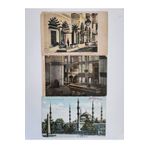 3 Adet Osmanlıca Istanbul Camileri. Orijinal Osmanlı Dönemine Ait Osmanlıca Yazılı Kartpostal.