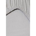 3 Adet Pamuklu ve Lastikli Penye Bebek Çarşafı - 50 x 90 cm - Gri