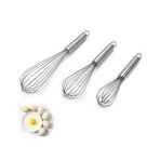 3 Adet Paslanmaz Çelik Lüks Çırpma Teli ( Kalın Saplı Ve Telli ) 35cm-30cm-25cm