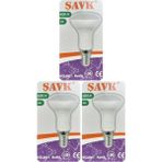(3 Adet) Şavk 6W (37W) Sarı Işık (3000K) E14 Duylu (İnce Duy) Led R50 Ampul